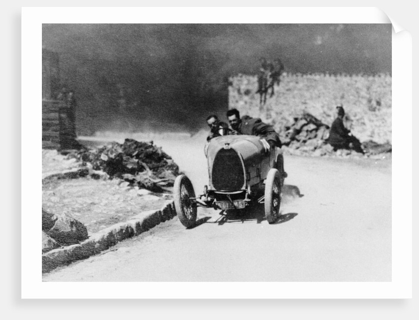 Louis Chiron driving a Bugatti at the Castellane Hill Climb, Provence, France, 1925 by Unknown