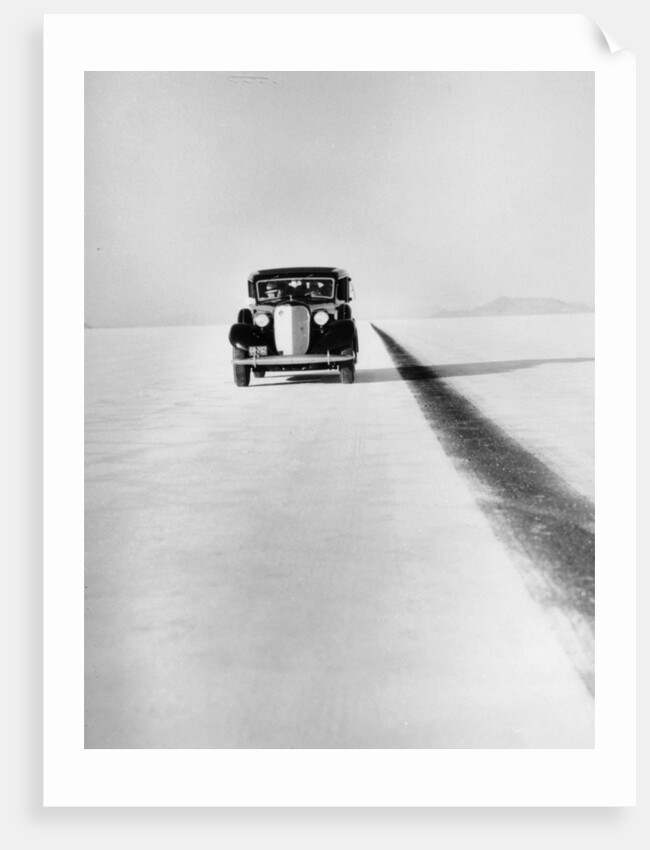 A Ford Lincoln on the Bonneville Salt Flats, Utah, 1935 by Unknown