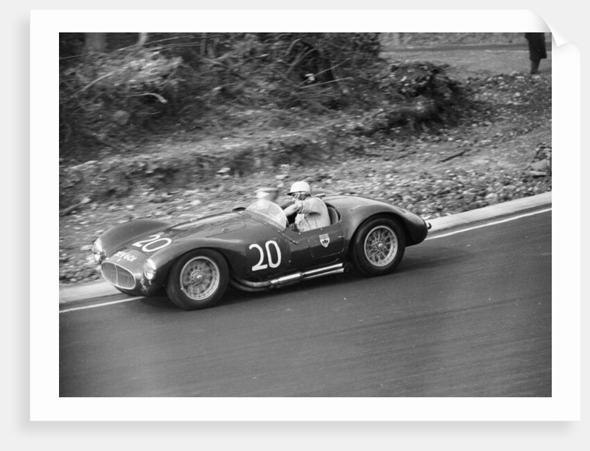 Roy Salvadori driving a 1953 Maserati at Brands Hatch, Kent, 1954 by Unknown