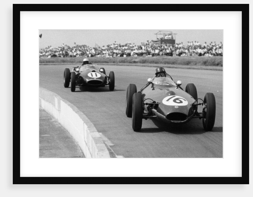 Graham Hill and Jack Brabham racing in the XI British Grand Prix, Silverstone, July 1958 by Unknown