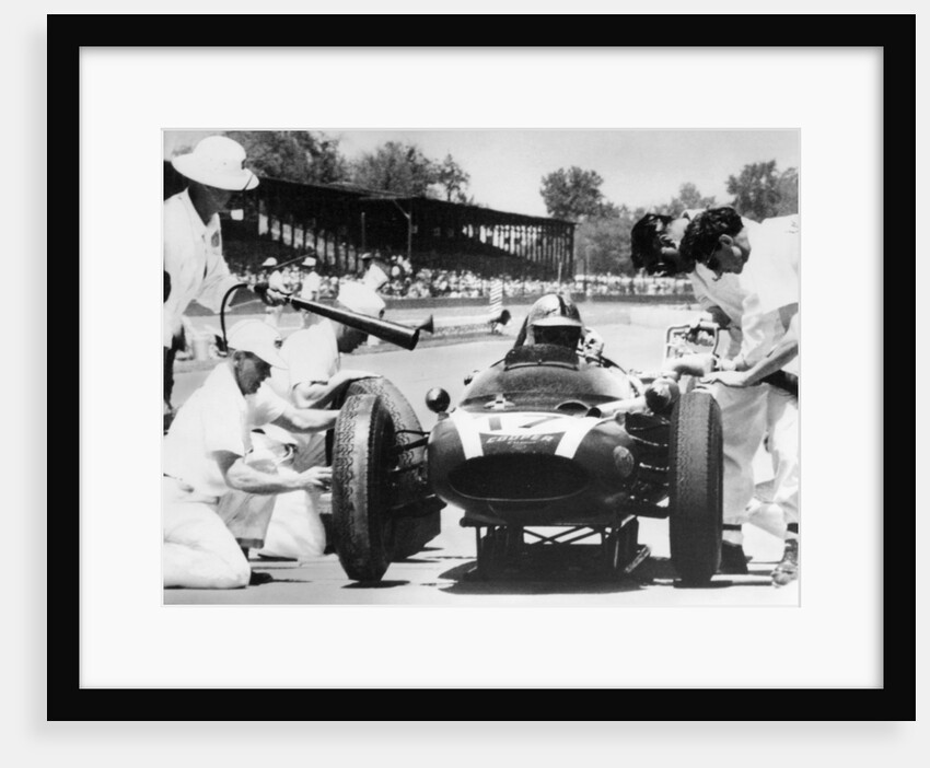 Jack Brabham's Cooper in the pits, Indianapolis 500, Indiana, USA, 1961 by Unknown