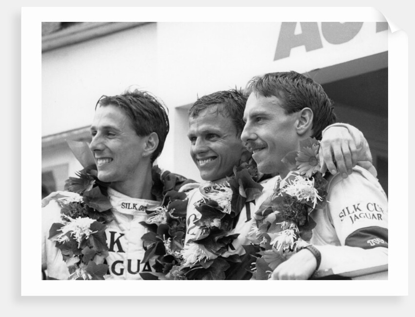 Drivers of the Jaguar which won the Le Mans 24 Hours, France, 1988 by Unknown