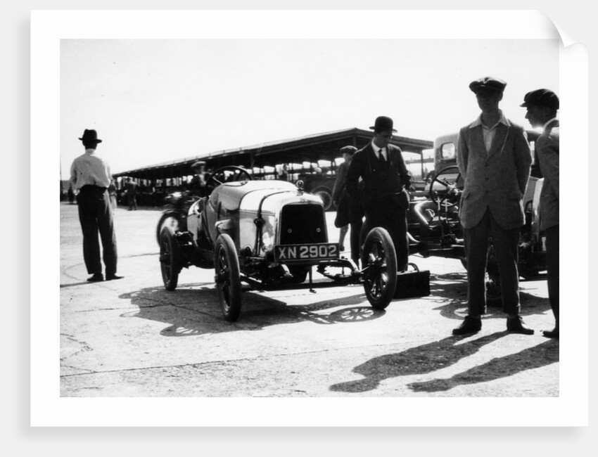 Malcolm Campbell and a Talbot car in the Paddock at Brooklands, Surrey, June 1923 by Unknown