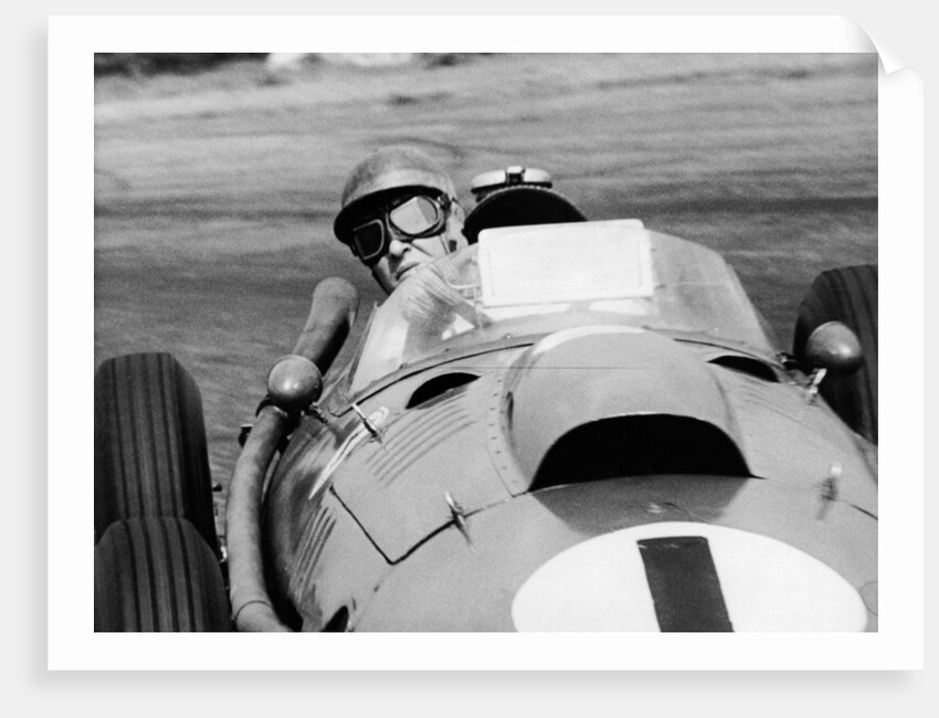 Peter Collins in a Ferrari by Unknown