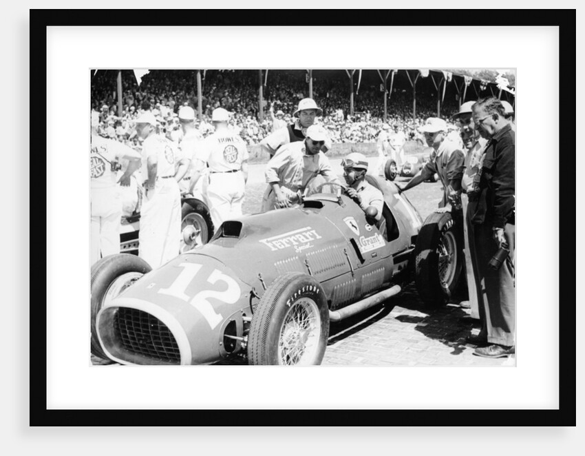 Alberto Ascari at the wheel of a 4.5 litre Ferrari, Indianapolis, 1952 by Unknown