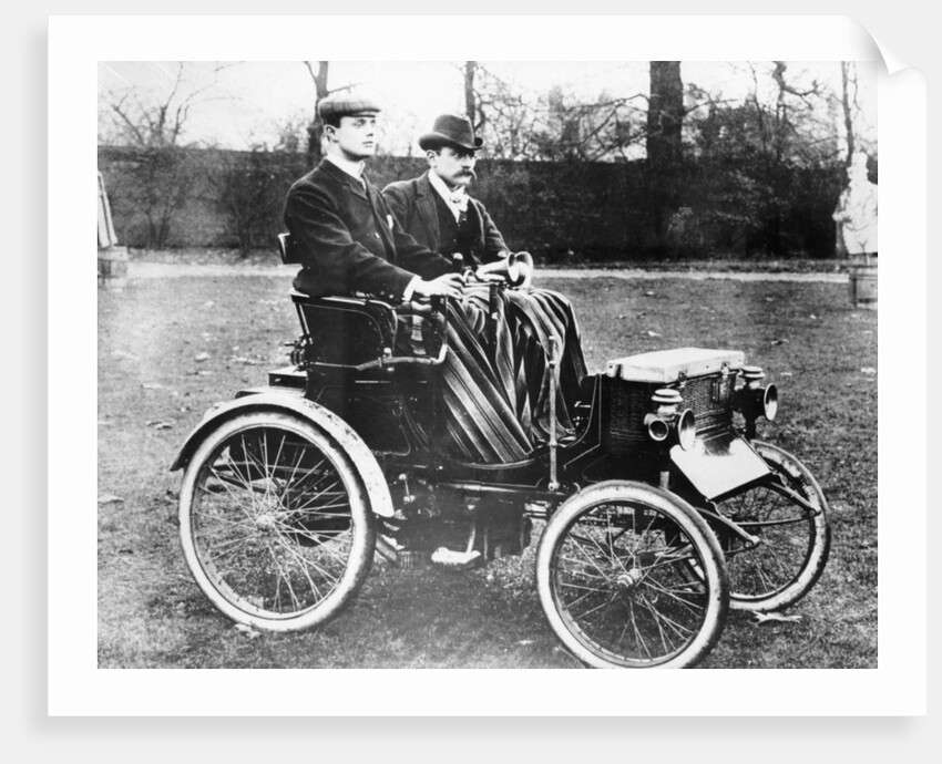 CS Rolls in his 4hp Peugeot Voiturette, c1900 by Unknown