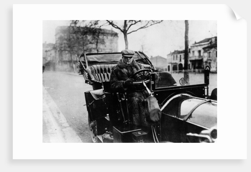Lord Northcliffe at the wheel of a 1908 135 hp Mercedes, (c1908?) by Unknown