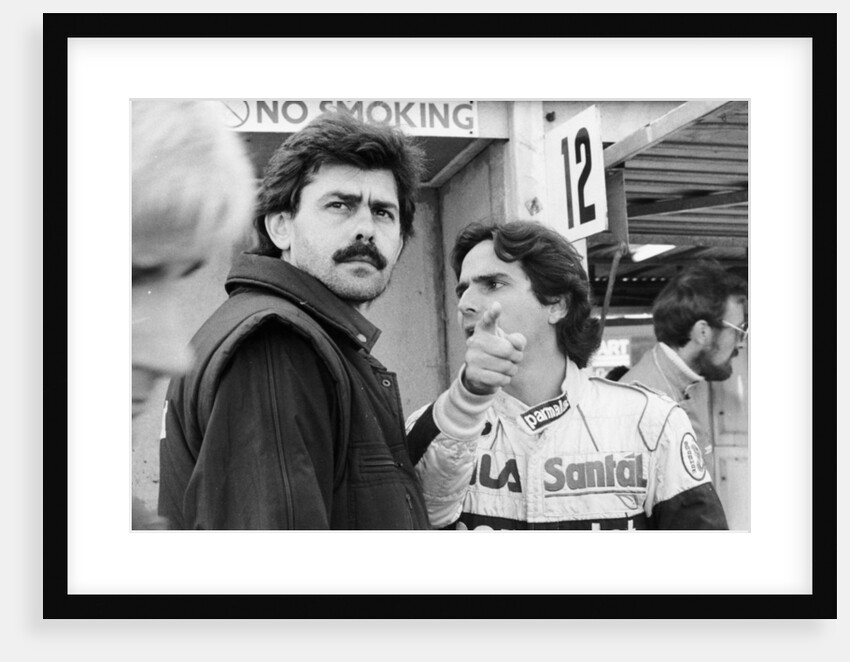 Gordon Murray and Nelson Piquet, European Grand Prix, Brands Hatch, Kent, 1983 by Unknown