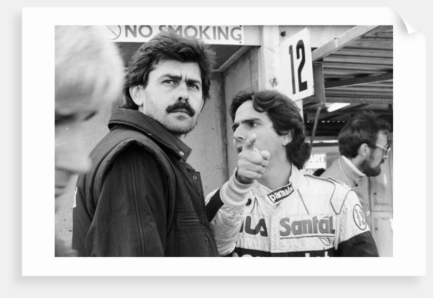Gordon Murray and Nelson Piquet, European Grand Prix, Brands Hatch, Kent, 1983 by Unknown