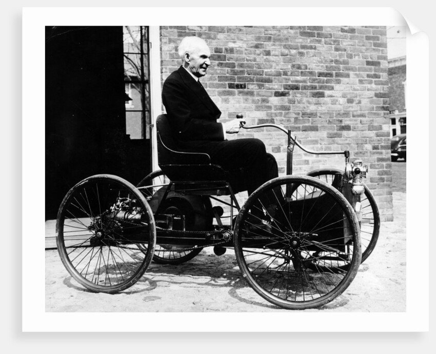 Henry Ford on a 1896 Ford, (c1940s?) by Unknown