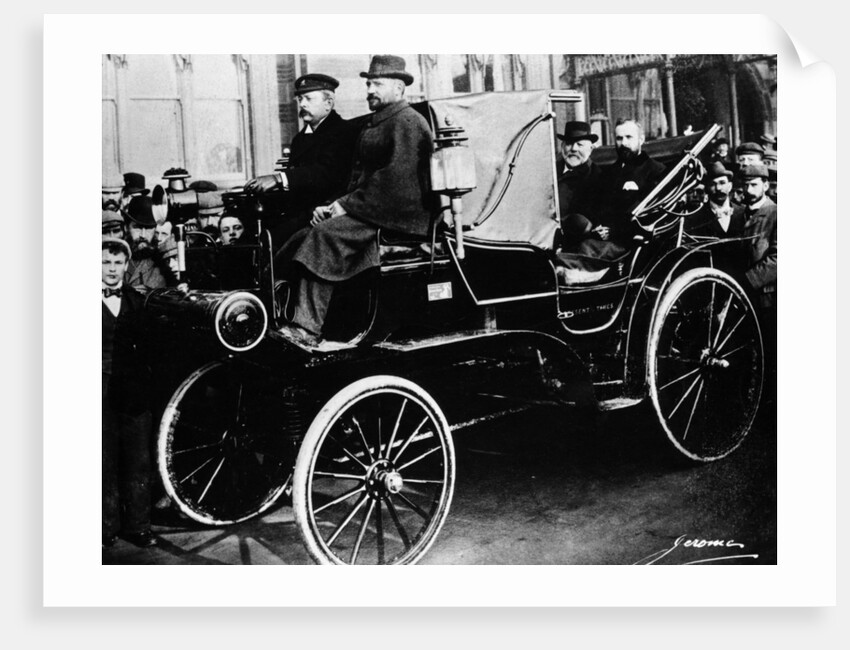 Gottlieb Daimler in a Canstatt Daimler, 1896 by Unknown