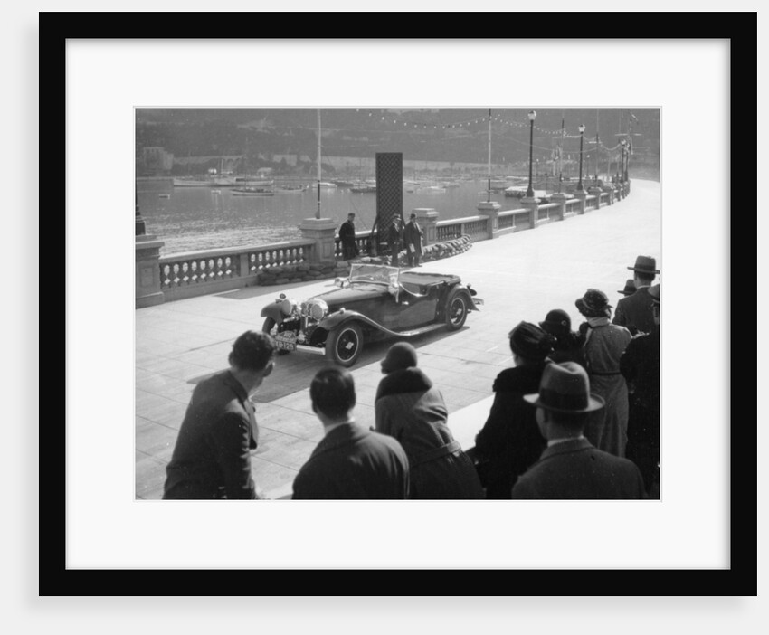 SH Light driving an SS1, at the Monte Carlo Rally, 1934 by Unknown