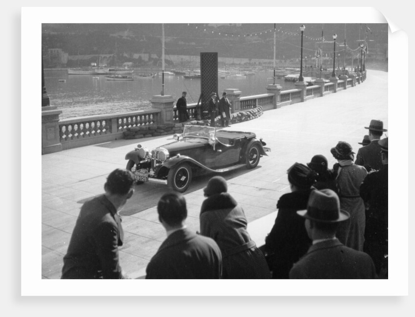 SH Light driving an SS1, at the Monte Carlo Rally, 1934 by Unknown