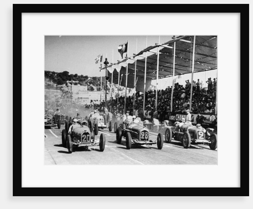 The starting grid for the Nice Grand Prix, 1934 by Unknown