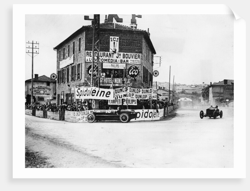 Les Sept Chemins hairpin at the French Grand Prix, Lyons, 1924 by Unknown