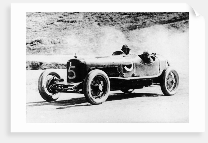 Alfieri Maserati and Guerino Bertocchi in a Type 26 Maserati, Targa Florio race, Sicily, 1926 by Unknown