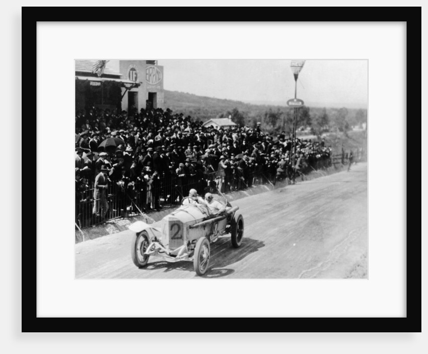 Christian Lautenschlager passing the tribunes, in the Targa Florio race, Sicily, 1922 by Unknown
