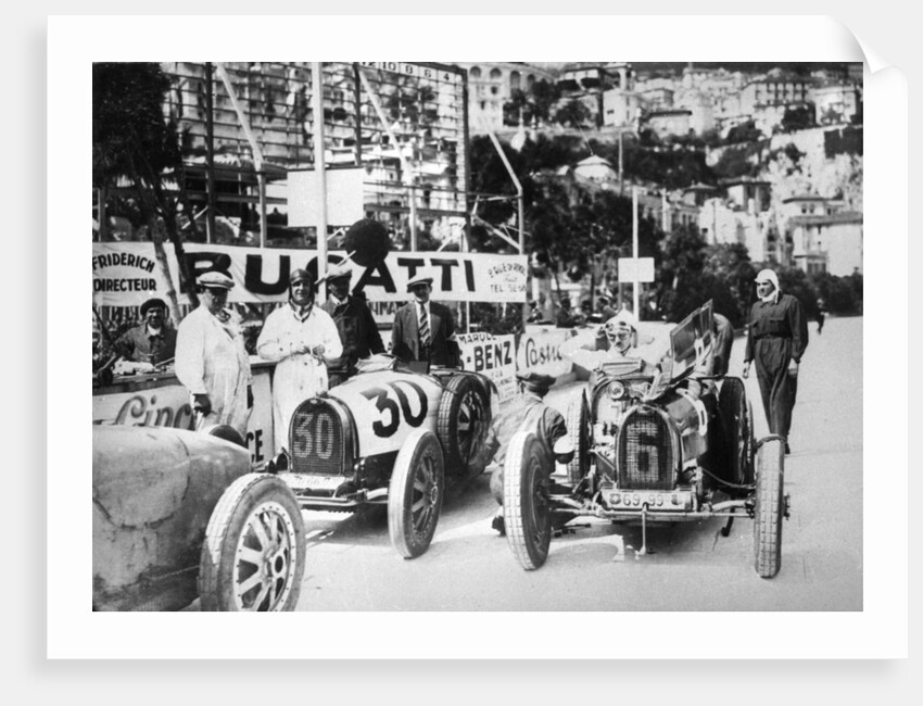 Scene during practice for the Monaco Grand Prix, 1929 by Unknown