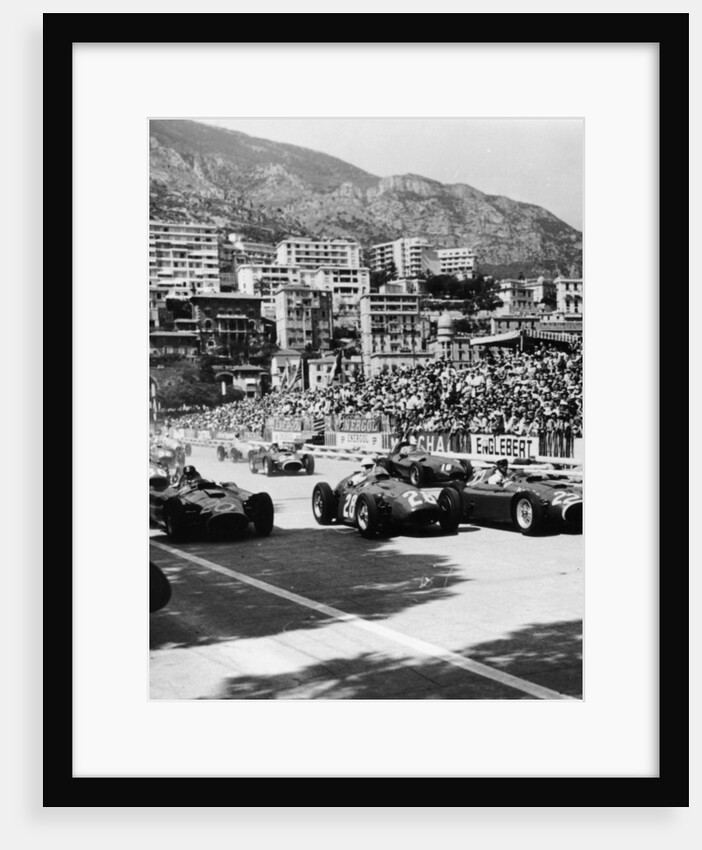 Cars on the starting grid, Monaco, 1950s by Unknown
