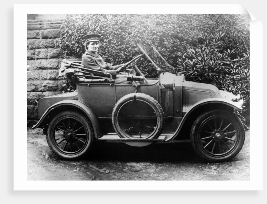 Woman in a 1911 convertible Renault AX, c1911 by Unknown