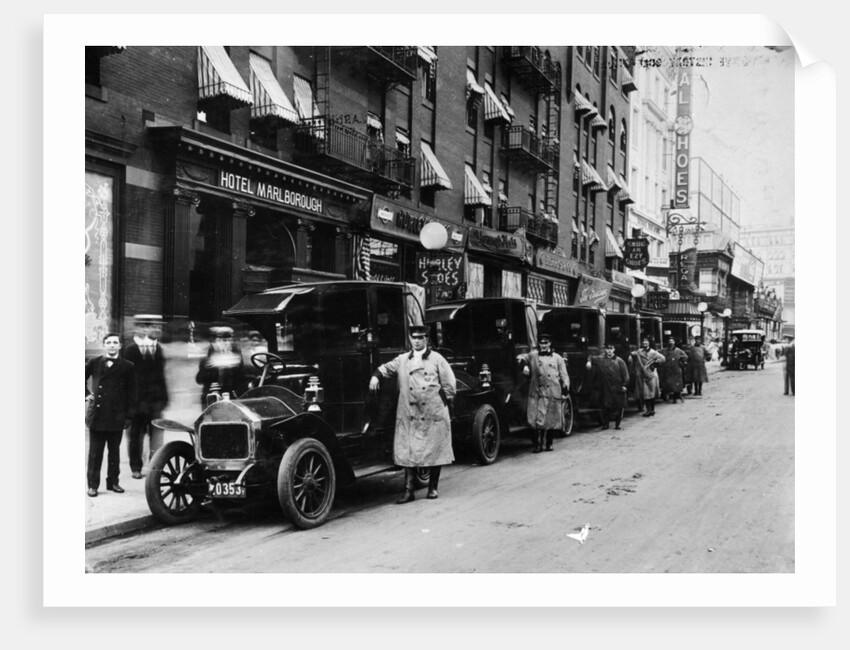 1910 Darracq taxis, New York, c1910 by Unknown