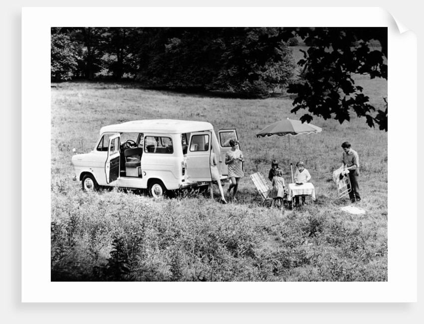 Family group with a 1968 Ford Explorer Camper van, (1968?) by Unknown