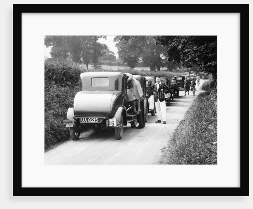 Traffic jam in a country lane, 1920s by Unknown