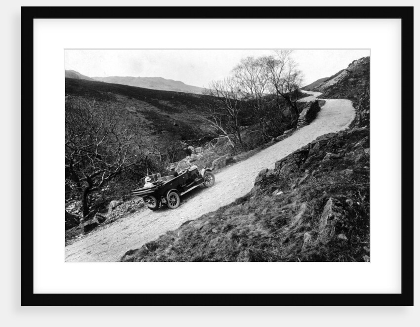 A Morris Oxford climbing a steep hill in the Lake District, Cumbria, (c1920s?) by Unknown
