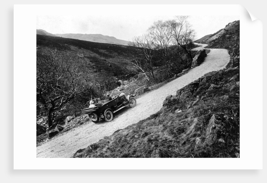 A Morris Oxford climbing a steep hill in the Lake District, Cumbria, (c1920s?) by Unknown