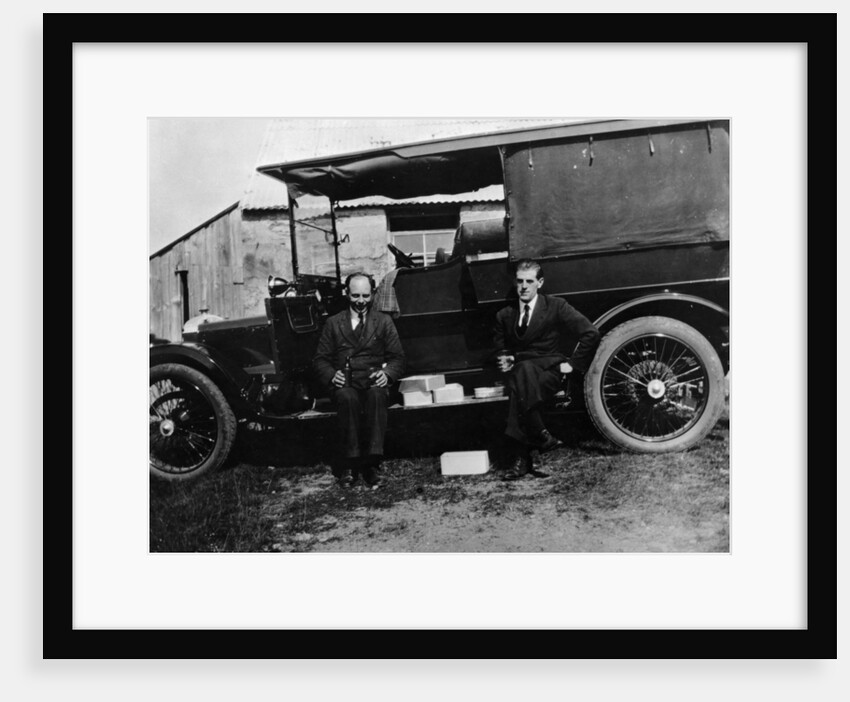 Two men with a Daimler shooting brake, 1914 by Unknown