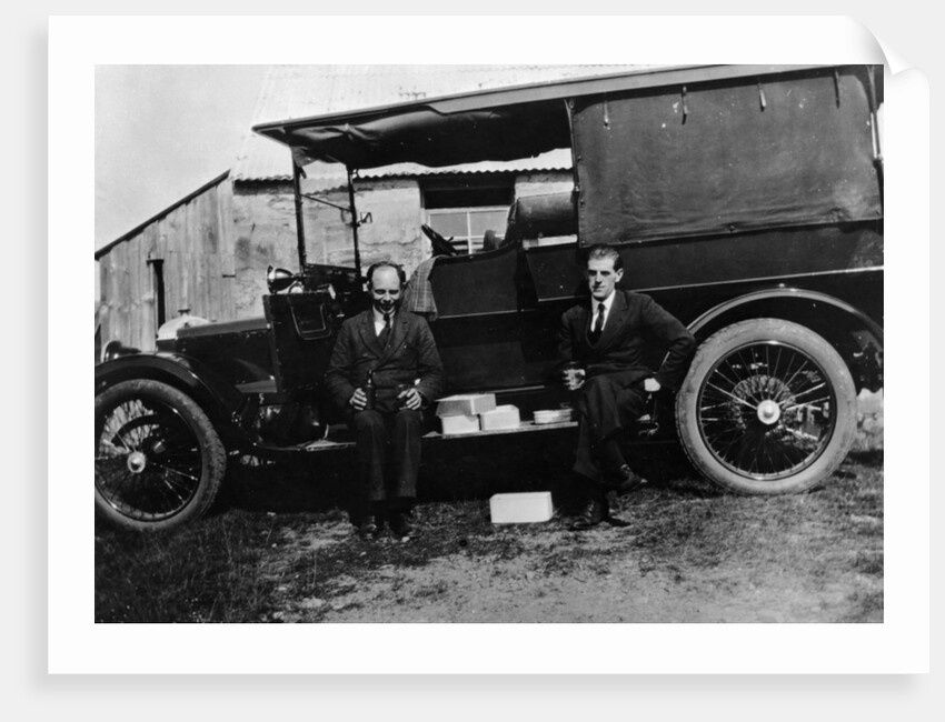 Two men with a Daimler shooting brake, 1914 by Unknown