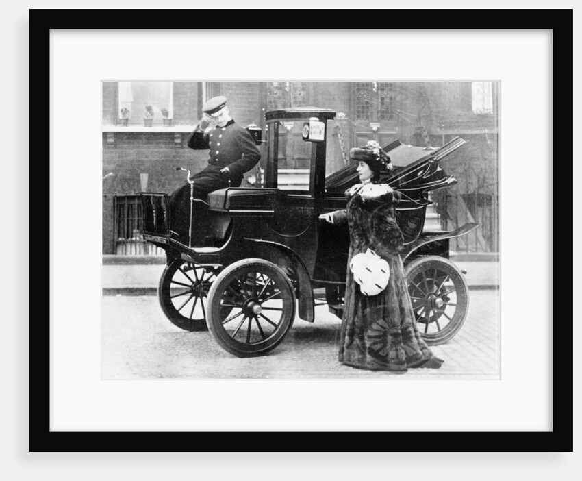 Lillie Langtry modelling a sable motoring coat by Unknown