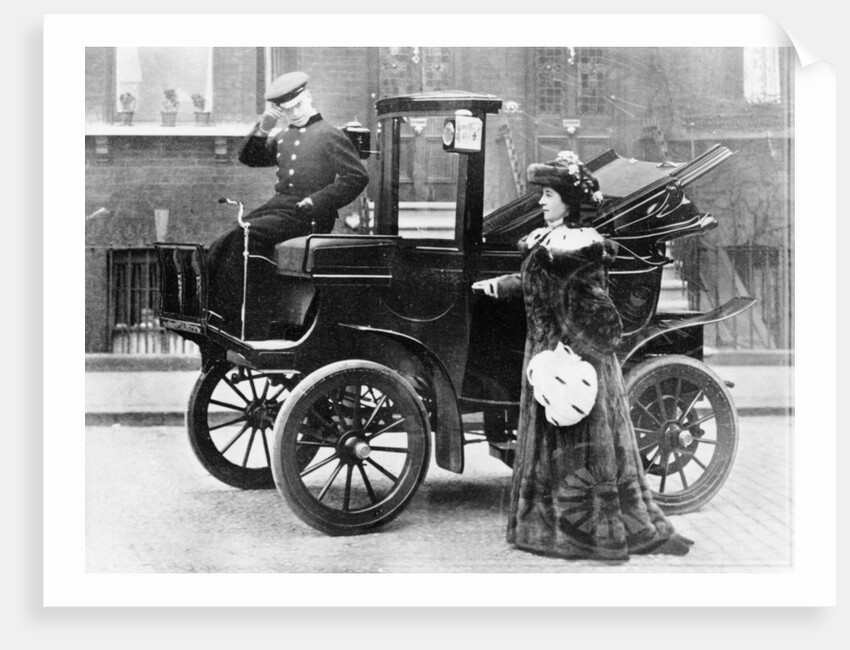 Lillie Langtry modelling a sable motoring coat by Unknown