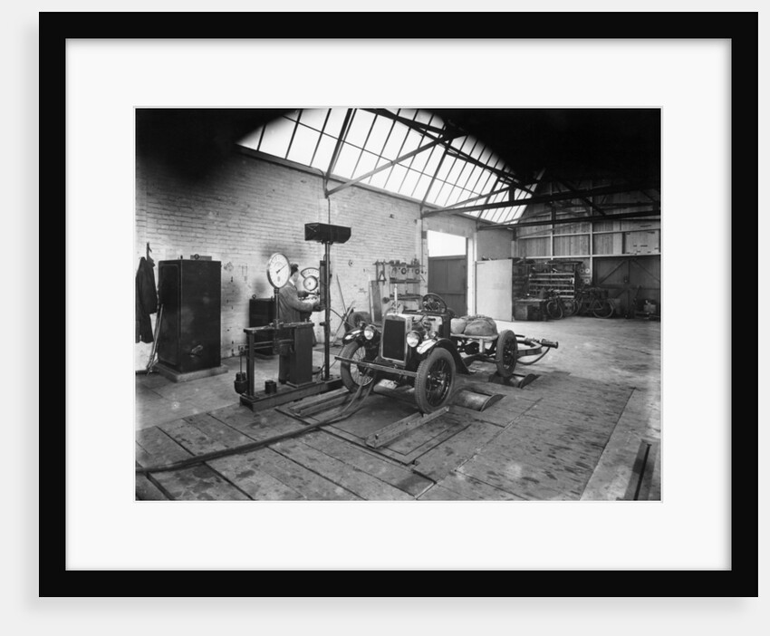 Morris Minor on test, Cowley, Oxfordshire, c1930 by Unknown