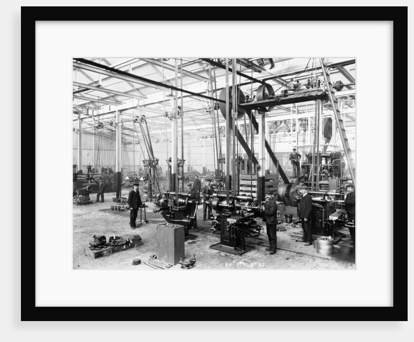 Machine shop in the Argyll car factory, Glasgow, c1899-c1930 by Unknown