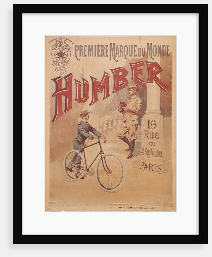 Poster advertising Humber bicycles, late 19th-early 20th century by Unknown
