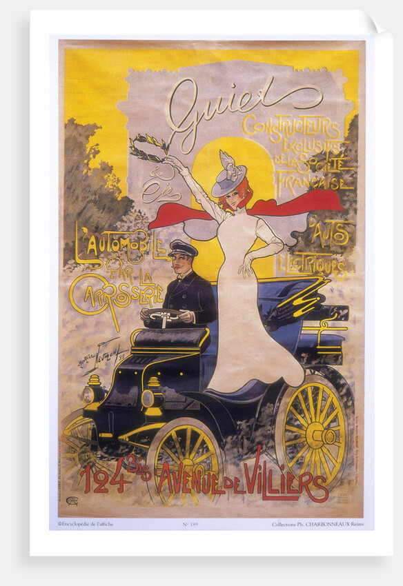 Poster advertising car coachwork, 1899 by Maurice Neumont