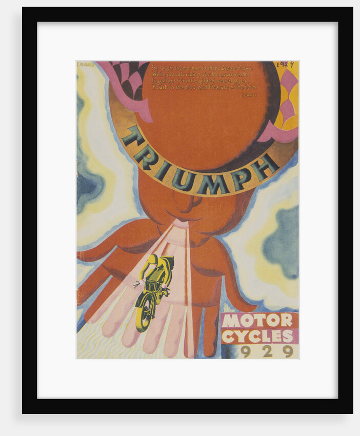 Poster advertising Triumph motor bikes, 1929 by Unknown