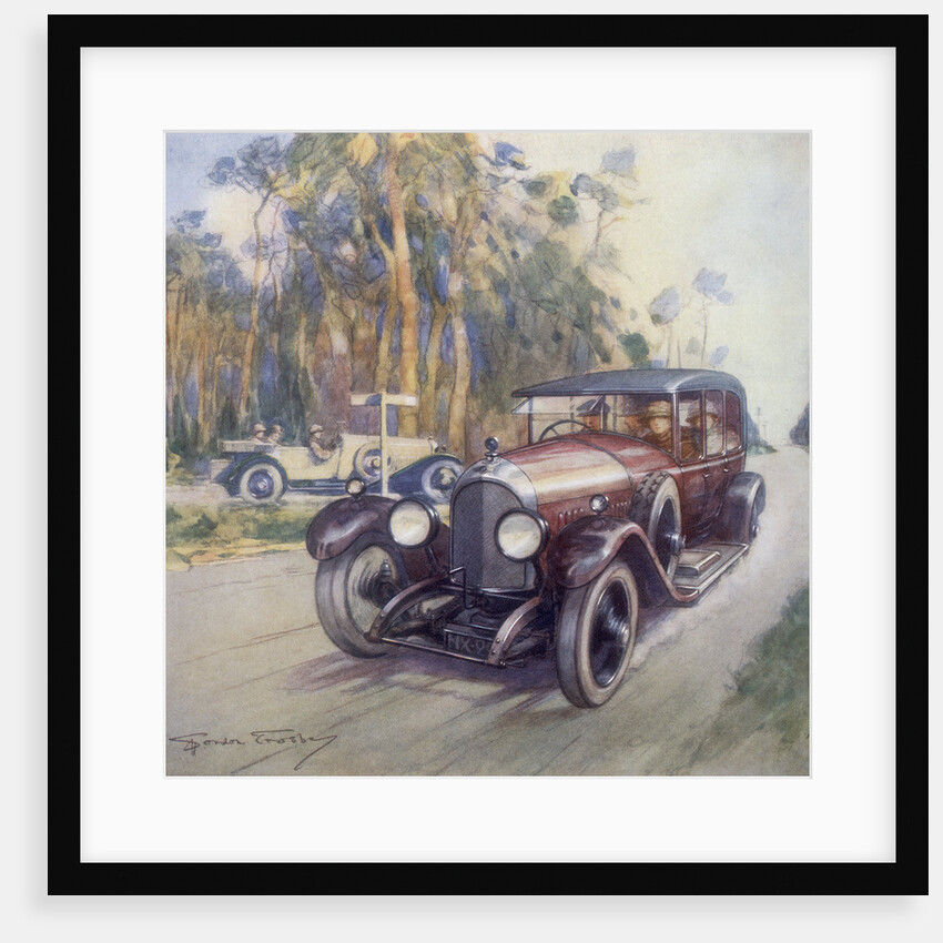 Poster advertising Bentley cars, 1927 by Gordon Crosby