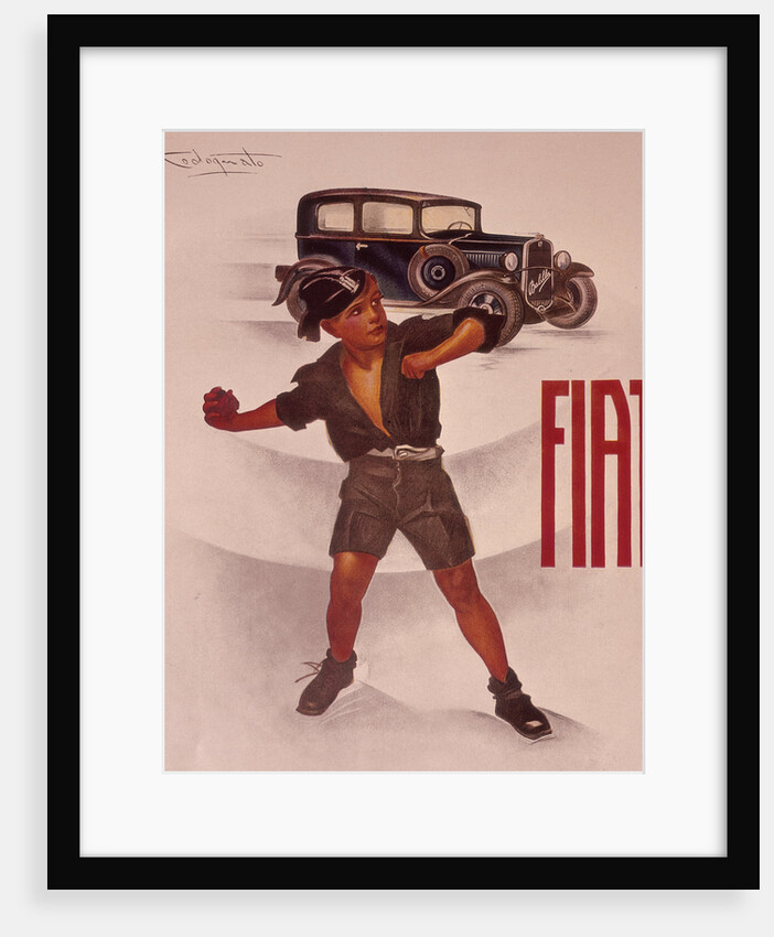 Poster advertising Fiat cars, (c1930s?) by Unknown