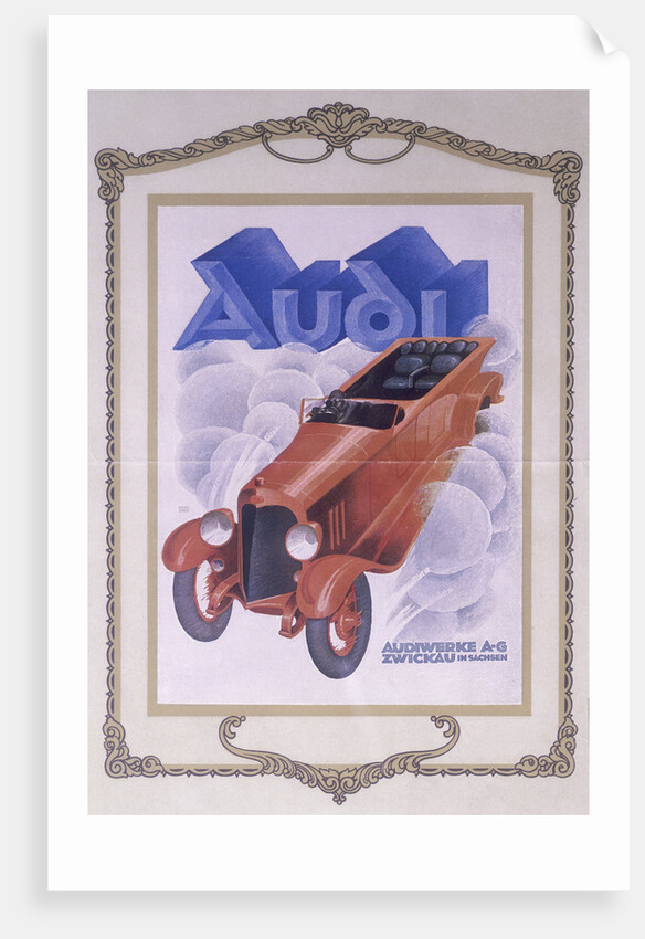 Poster advertising Audi cars, 1922 by Unknown