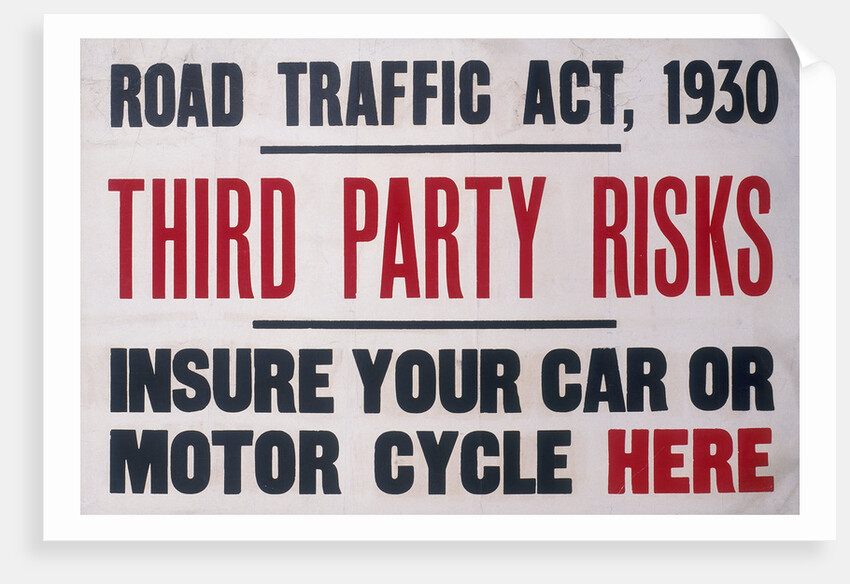 An insurance poster, 1930 by Unknown