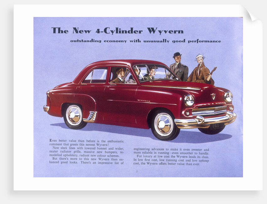 Poster advertising a Vauxhall Wyvern, 1956 by Unknown