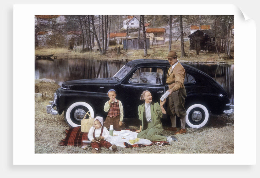 Poster advertising a Volvo 444, 1953 by Unknown