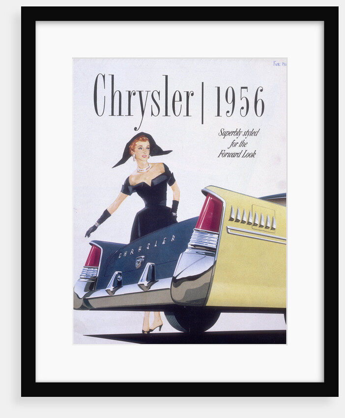 Poster advertising a Chrysler by Anonymous