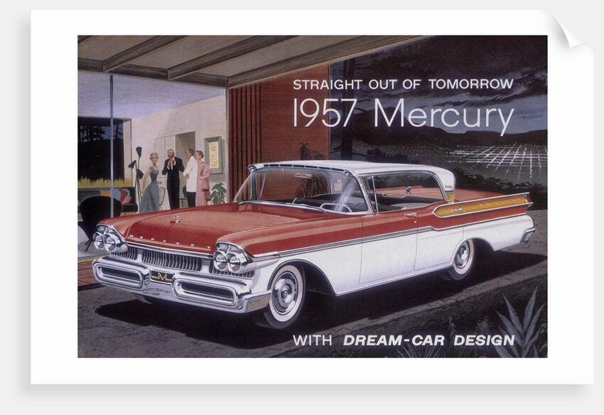 Poster advertising a Mercury car, 1957 by Unknown