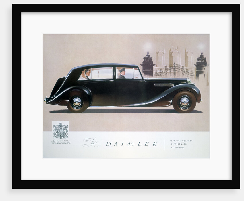 Poster advertising the Daimler Straight 8 limousine, 1947 by Unknown