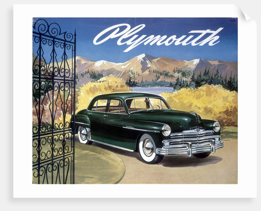 Poster advertising the Plymouth Special de Luxe Sedan, 1949 by Unknown