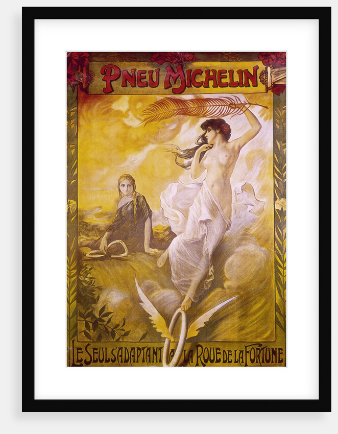 Poster advertising Michelin tyres by Unknown