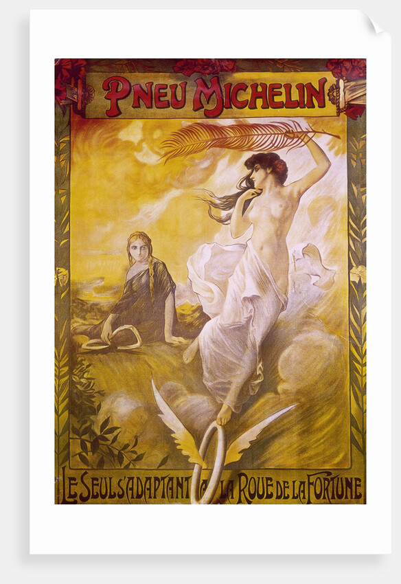 Poster advertising Michelin tyres by Unknown